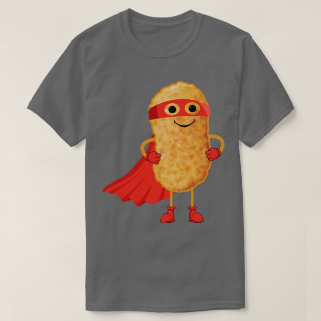 T-shirt Super Héros Poulet Nuggets Drôle Nugget Man Don F (Design devant)