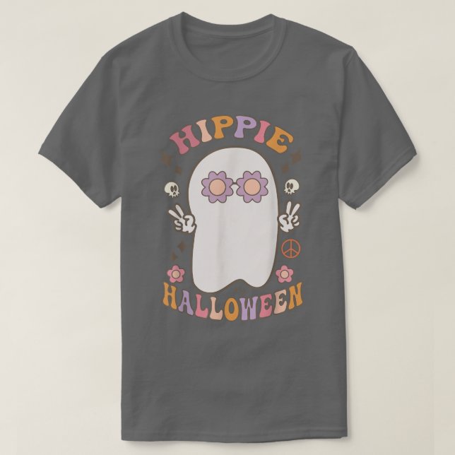 T-shirt Super Hippie Halloween Vibes Costume Retro Ghost (Design devant)