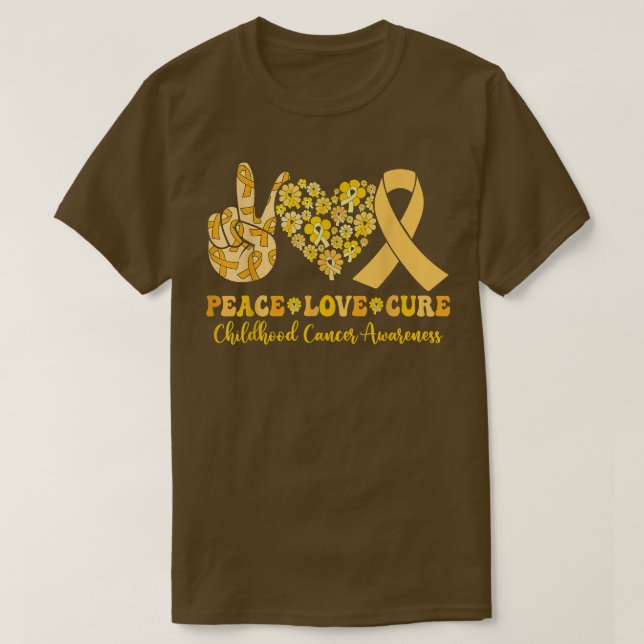 T-shirt Super Hippie Sensibilisation au cancer de l'enfanc (Design devant)