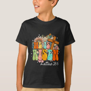 T-shirt Super Il Est Ressuscité Croix Jésus Religieux Pâqu