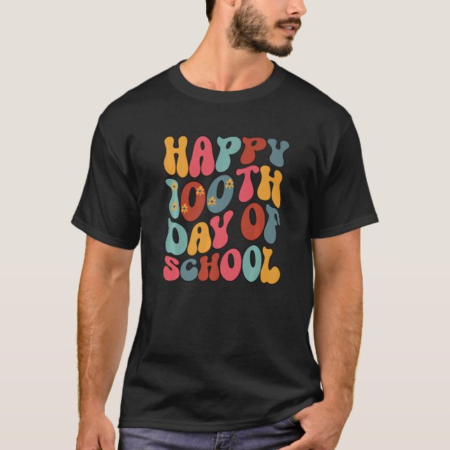 T-shirt Super Joyeux 100e jour de l'école Enseignant Étudi (Devant)