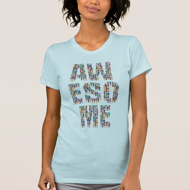 T-shirt Super, lettres, gens, multicolores (Devant)