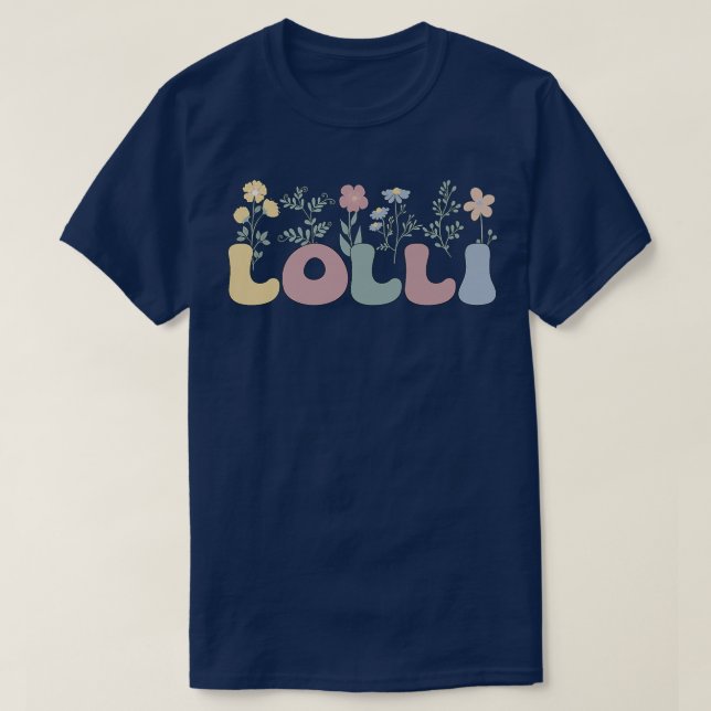 T-shirt Super Lolli Grand-mère Fleurs Lolli Grand-mère  (Design devant)