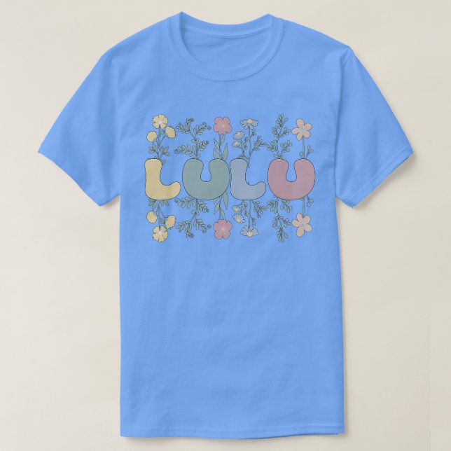 T-shirt Super Lulu Grandmère Fleurs Lulu Grandma  (Design devant)
