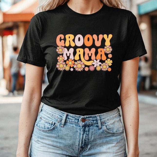 T-shirt Super Mama | Typographie Retro les années 70 Flora (Créateur téléchargé)
