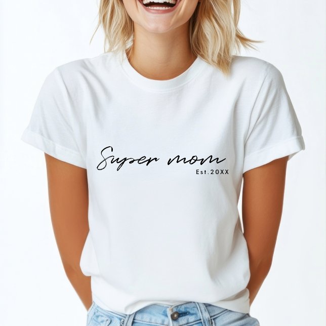 T-shirt Super Maman | Jour des Mères de l'Année Script mod (Créateur téléchargé)