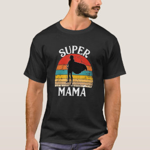 T-shirt Super Maman Maman Espagnole Femme Héros Avec Cape