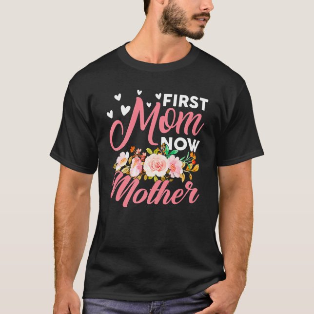 T-shirt Super Maman Première Maman Maintenant Mère Famille (Devant)