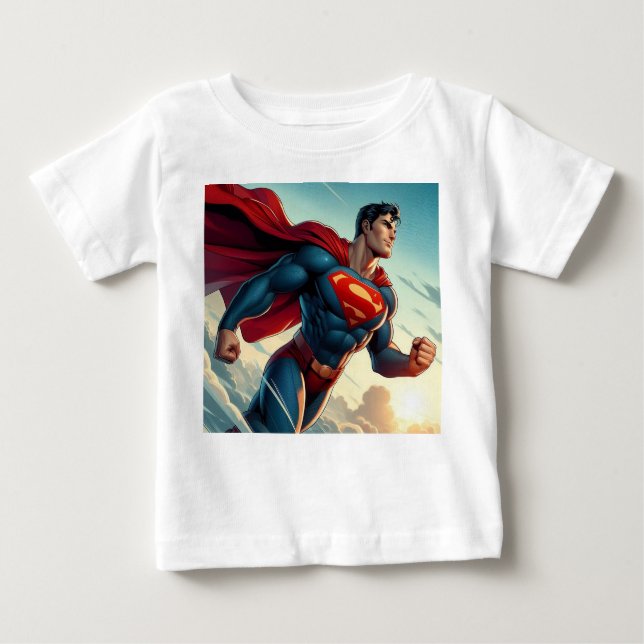 T-shirt Super Man Baby Fine Jersey (Devant)