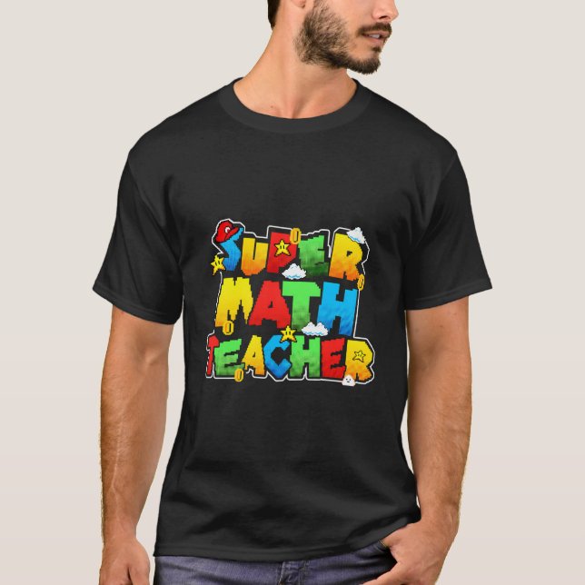 T-shirt Super Math Enseignant Drôle Retour À L'École Cadea (Devant)