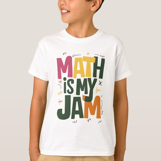 T-shirt Super Math est ma confiture Premier jour de retour (Devant)