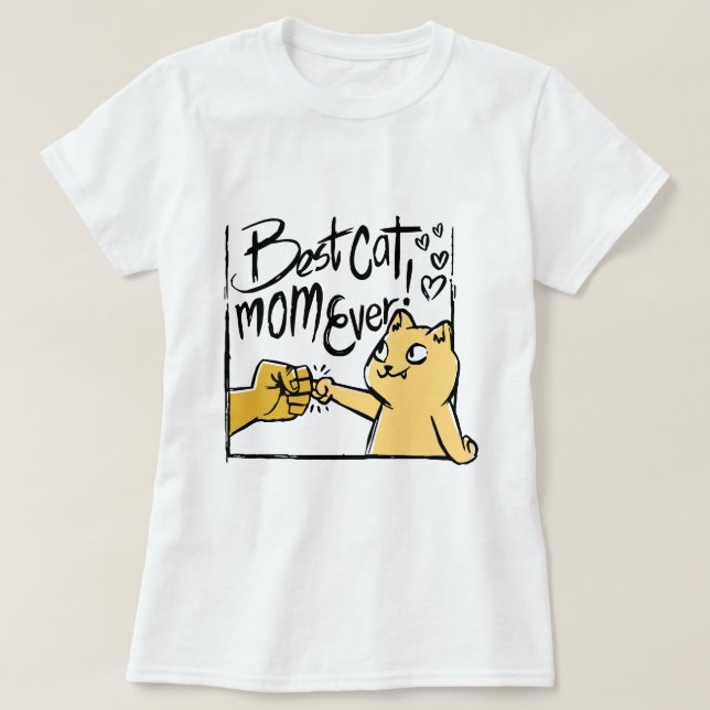 T-shirt Super Meilleur Chat Maman Jamais Drôle Chat Retro  (Design devant)