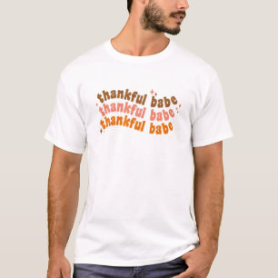 T-shirt Super Merci Babe Vintage Automne Automne Thanksgiv