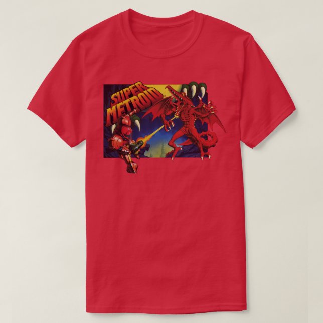 T-shirt Super Metroid Box Art (Design devant)