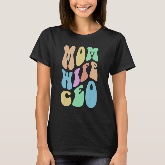 T-shirt Super MOM WIFE PDG Mme Boss Girl Propriétaire d'en (Devant)