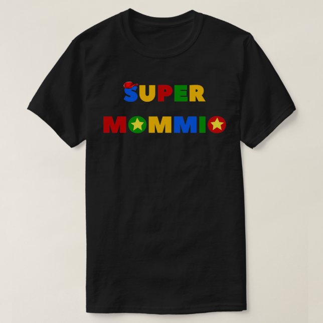 T-shirt Super Mommio Fête des mères 1  (Design devant)