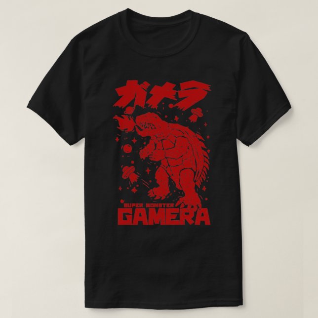 T-shirt super monstre gamera (Design devant)
