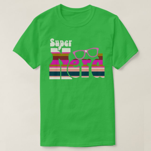 T-shirt Super Nerd Girl Design (Design devant)
