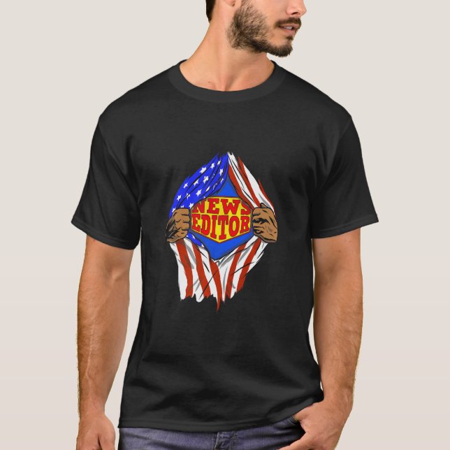 T-shirt Super News Editor Hero (Devant)