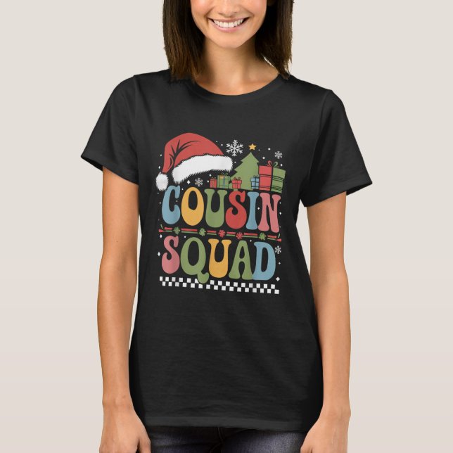 T-shirt Super Noël Cousin Squad Xmas Matching Boys G (Devant)