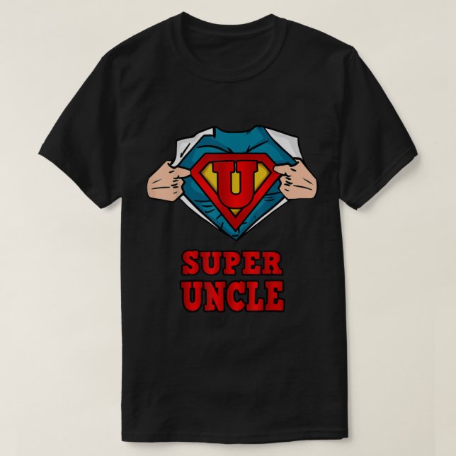 T-shirt Super oncle Superhero Chemise Grand cadeau de la n (Design devant)