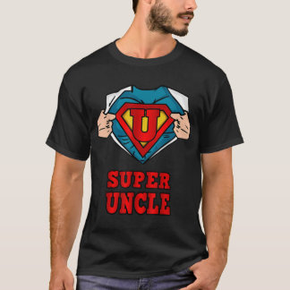T-shirt Super oncle Superhero Chemise Grand cadeau de la n