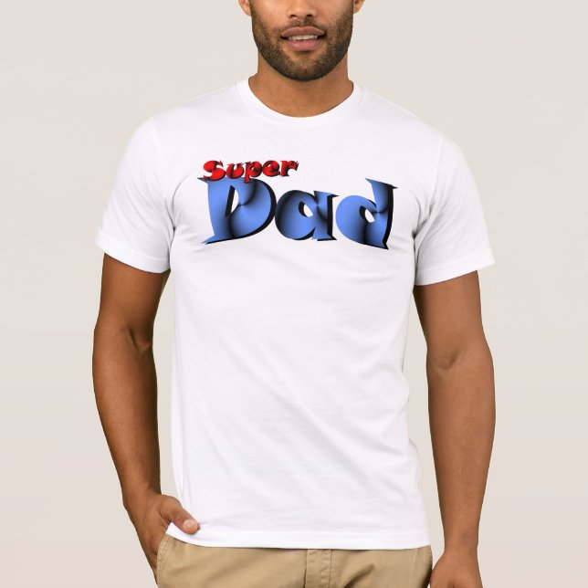 T-shirt Super Papa Chemise (Devant)