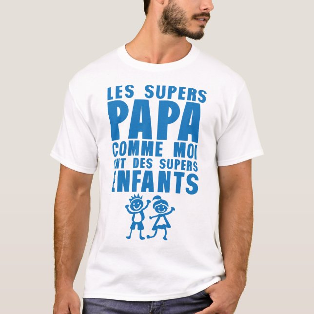 T-shirt super_papa_comme_moi_enfant_citation (Devant)