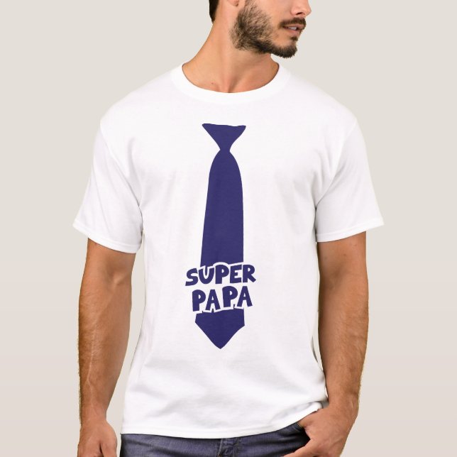 T-shirt super papa cravate 802 (Devant)
