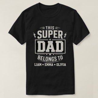 T-shirt Super Papa de légende appartient aux fils