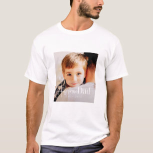 T-shirt Super papa depuis 20XX Moderne Simple Élégant Phot