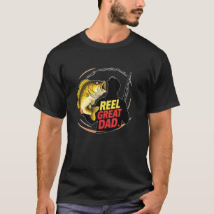 T-shirt Super papa drôle fun pêche à la basse pêcheur An
