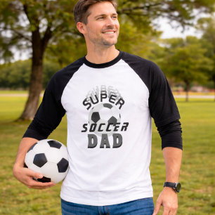 T-shirt Super Papa Footballeur Football Ball Sports Père