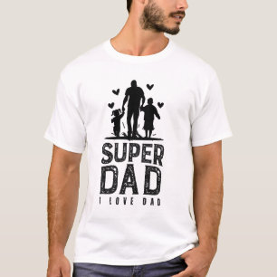 T-shirt Super Papa Graffiti Style Street Art Classic T-Shi