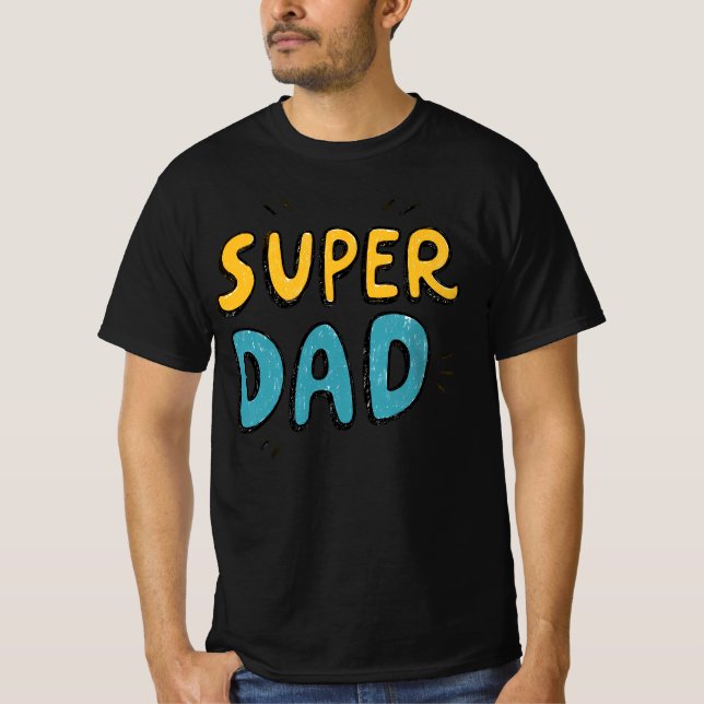 T-shirt Super Papa Hero Tee - La Fête du Père (Devant)