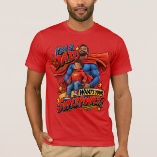 T-shirt Super Papa héros homme Jersey manche courte
