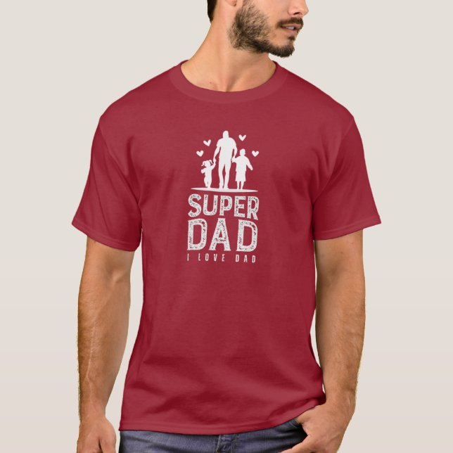 T-shirt Super Papa, j'aime papa (Devant)