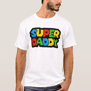 T-shirt Super Papa Joueur Fête des Pères - Style Rétro