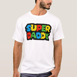 T-shirt Super Papa Joueur Fête des Pères - Style Rétro