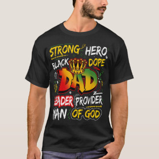 T-shirt Super Papa Noir Junenth Fête des Pères Africain
