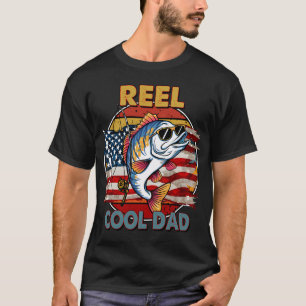 T-shirt Super Papa Pêche - Drôle de pêche drapeau américai