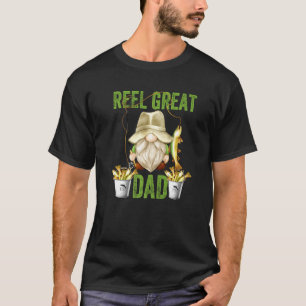 T-shirt Super Papa pêcheur pour grand-père Gnome pour homm