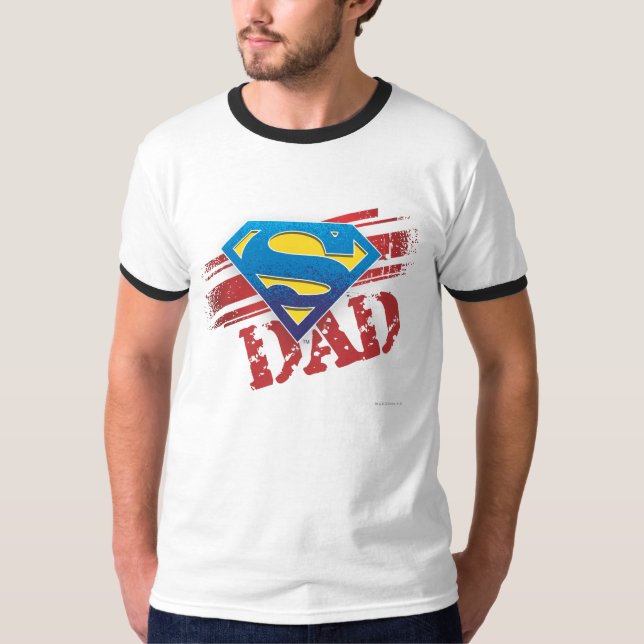 T-shirt Super Papa Stripes (Devant)
