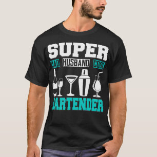 T-shirt Super Papa Super Mari Super Bartender