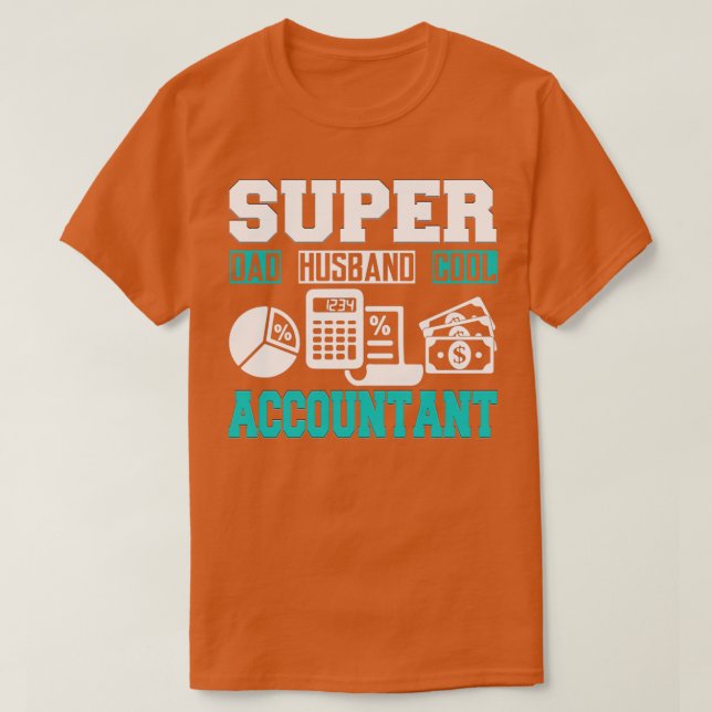 T-shirt Super Papa Super Mari Super Comptable (Design devant)
