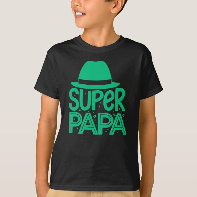 T-shirt Super Papa, Superhero Papa (Devant)