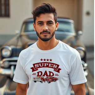 T-shirt Super Papa, voitures classiques