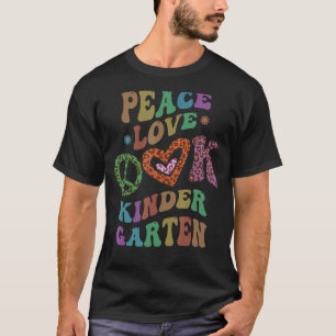 T-shirt Super PEACE LOVE KINDERGARTEN Empreinte de léopard