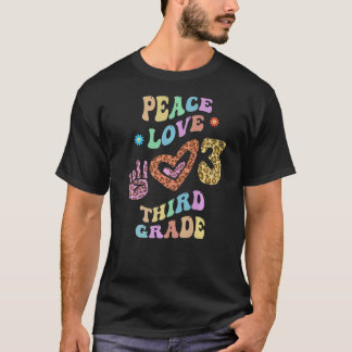 T-shirt Super PEACE LOVE TROISIÈME NIVEAU Empreinte de léo