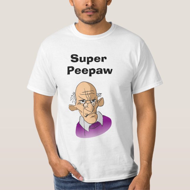 T-shirt Super Peepaw avec classes (Devant)
